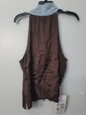 Mi Light Blue Lace Halter Top